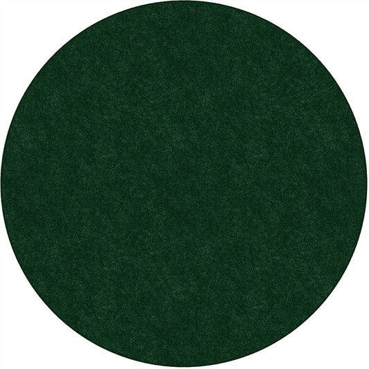 Flagship Carpets Amerisoft Solid Color Rug - 72" Diameter - Round - Emerald Green - Nylon, Polyester