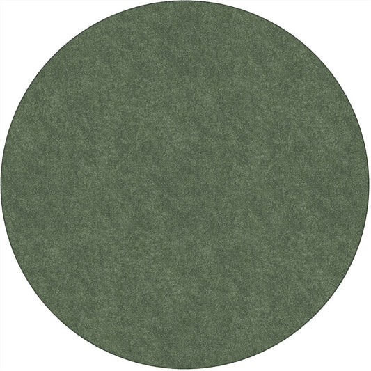 Flagship Carpets Amerisoft Solid Color Rug - 72" Diameter - Round - Sage Green - Nylon, Polyester