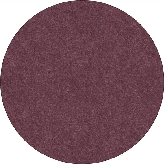 Flagship Carpets Amerisoft Solid Color Rug - 72" Diameter - Round - Plum - Nylon, Polyester