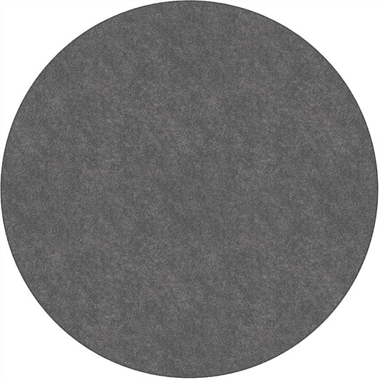 Flagship Carpets Amerisoft Solid Color Rug - 72" Diameter - Round - Gray - Nylon, Polyester