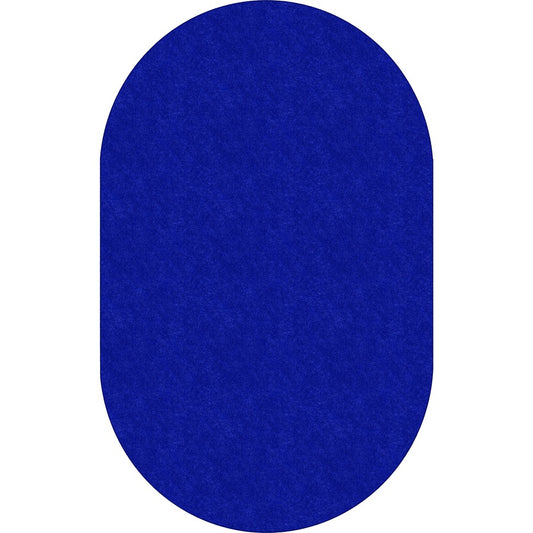 Flagship Carpets Amerisoft Solid Color Rug - 12 ft Length x 90" Width - Oval - Royal Blue - Nylon, Polyester