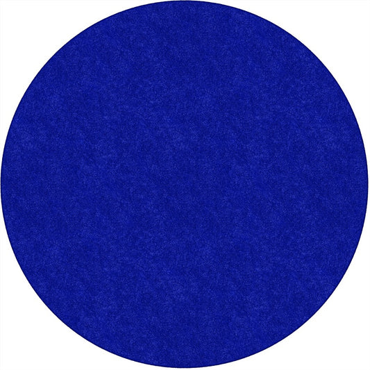 Flagship Carpets Amerisoft Solid Color Rug - 72" Diameter - Round - Royal Blue - Nylon, Polyester