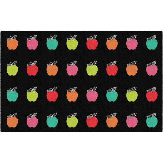 Flagship Carpets Schoolgirl Stylish Brights Rug - 91.20" Length x 12 ft Width - Rectangle - Black