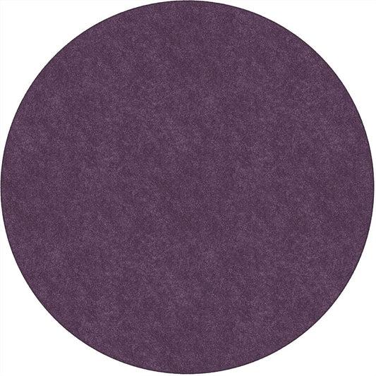 Flagship Carpets Amerisoft Solid Color Rug - 72" Diameter - Round - Purple - Nylon, Polyester