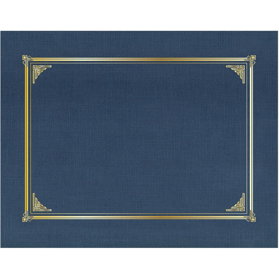 Geographics Classic Letter Presentation Cover - 8 1/2" x 11" - Card Stock, Linen - Navy Blue - 25 / Box