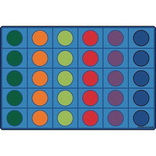 Carpets for Kids, Premium Seating Circles Circletime Rug - Area Rug - 12 ft Length x 90" Width - Rectangle - Primary