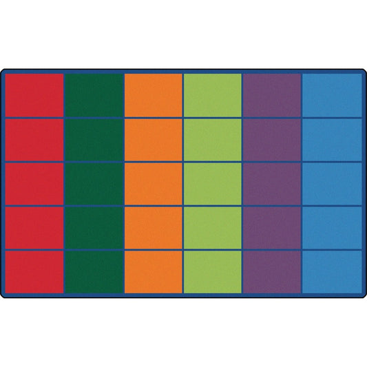Carpets for Kids, Premium Colorful Rows Seating Rug - Area Rug - 12 ft Length x 90" Width - Rectangle - Primary