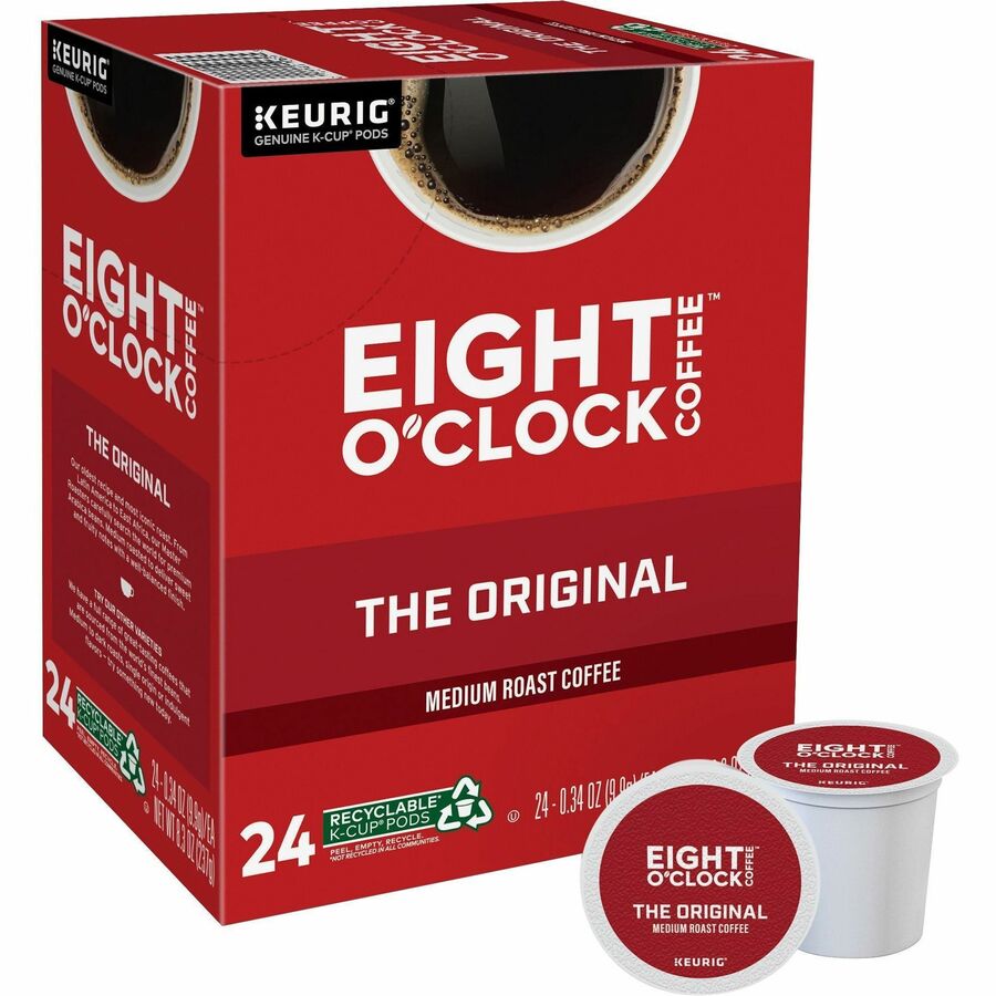 Eight O'Clock&reg, K-Cup Original Coffee - Compatible with Keurig Brewer - Medium - K-Cup - Original, Arabica - 24 / Box