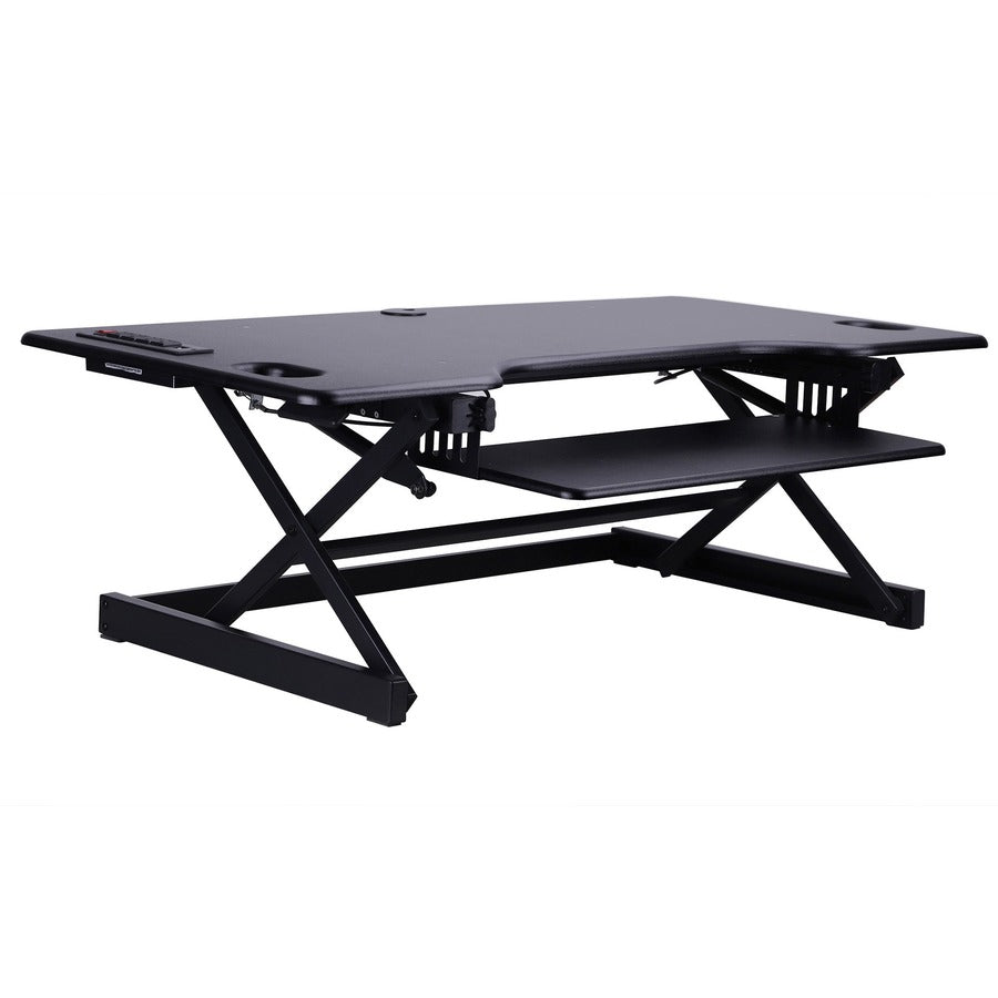 Rocelco Sit/Stand Desk Riser - 45 lb Load Capacity - 20" Height x 45.75" Width x 23.75" Depth - Black