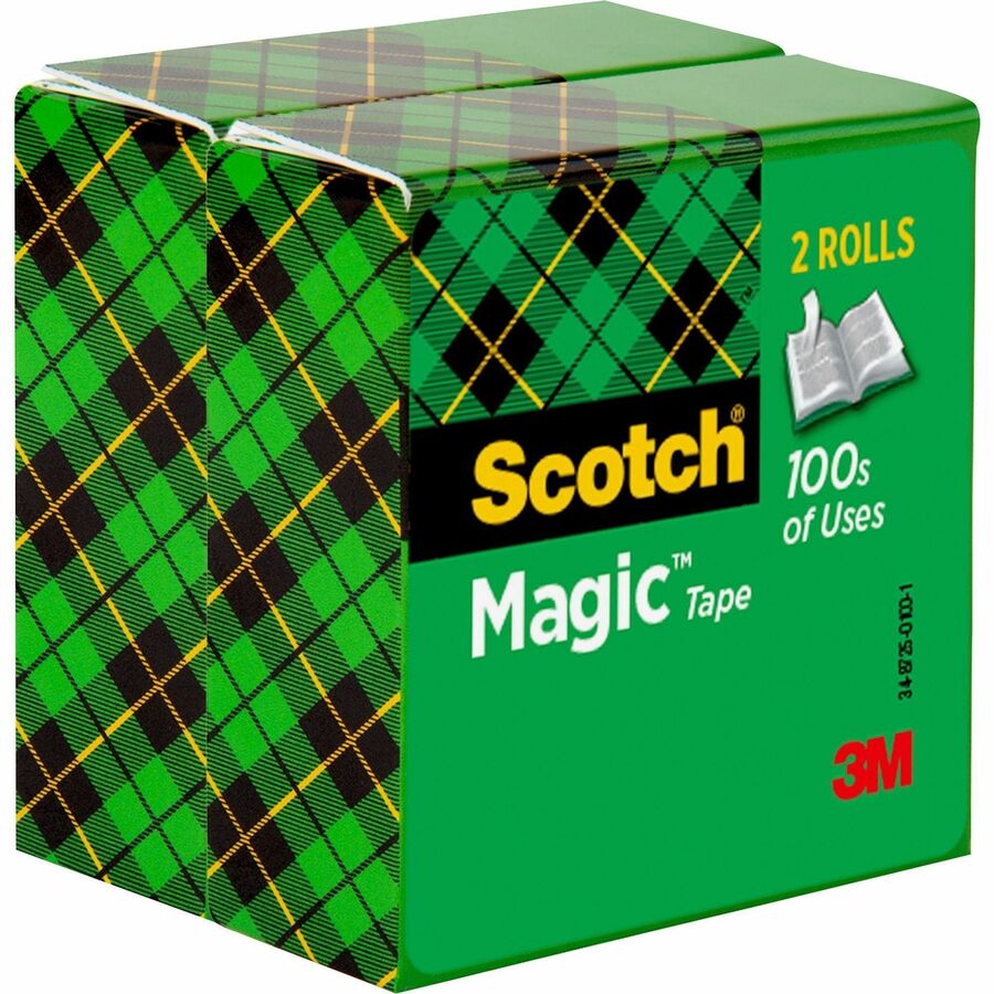Scotch Magic Tape - 72 yd Length x 0.75" Width - 3" Core - Clear - 2 / Pack