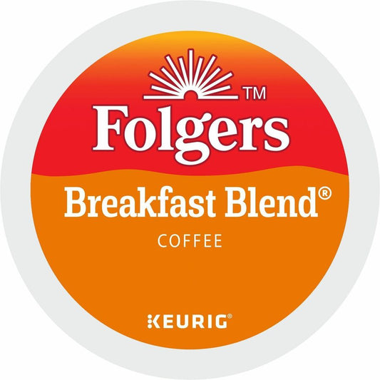 Folgers&reg, K-Cup Breakfast Blend Coffee - Compatible with Keurig K-Cup Brewer - Mild - K-Cup - Breakfast Blend - Kosher - 24 / Box