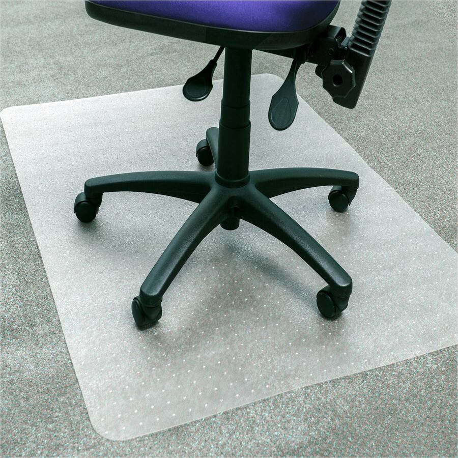Floortex APET Rectangular for Low/Standard Pile Carpets - 36" x 48" - 48" Length x 36" Width x 0.087" Depth x 0.375" Thickness - Rectangular - Amorphous Polyethylene Terephthalate (APET) - Clear - 1 Each - TAA Compliant