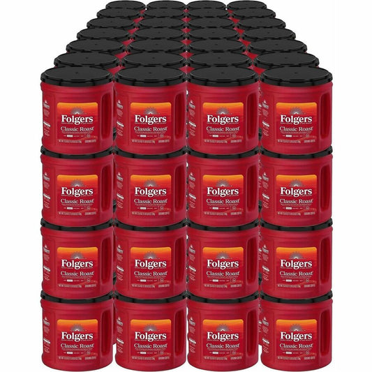 Folgers&reg, Ground Classic Roast Coffee - Medium - 25.9 oz Per Canister - Ground - Rich Aroma - Kosher - 49 / Pallet