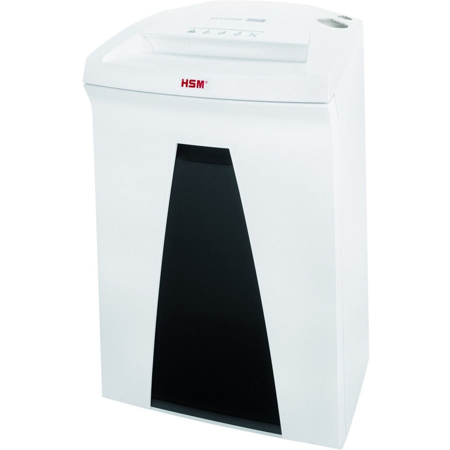 HSM SECURIO B24 - 3/16" x 1 1/8" - Continuous Shredder - Particle Cut - 16 Per Pass - for shredding Paper, Paper Clip, Staples, CD, DVD, Credit Card - 0.187" x 1.125" Shred Size - P-4/O-3/T-4/E-3/F-1 - 9.45" Throat - 9.20 gal Wastebin Capacity - Beige