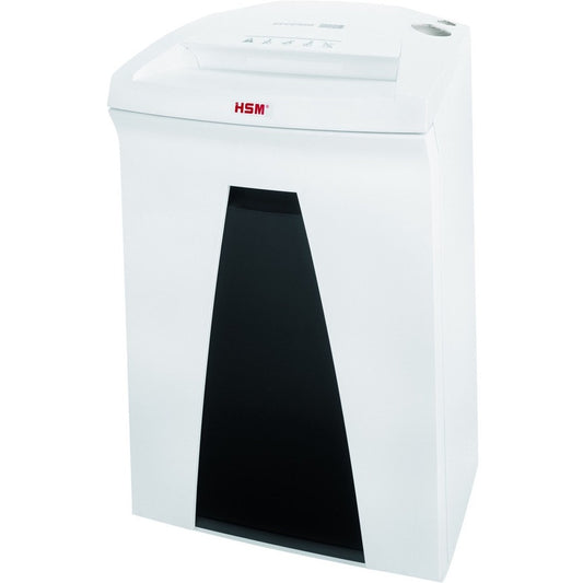 HSM SECURIO B24 - 3/16" x 1 1/8" - Continuous Shredder - Particle Cut - 16 Per Pass - for shredding Paper, Paper Clip, Staples, CD, DVD, Credit Card - 0.187" x 1.125" Shred Size - P-4/O-3/T-4/E-3/F-1 - 9.45" Throat - 9.20 gal Wastebin Capacity - Beige