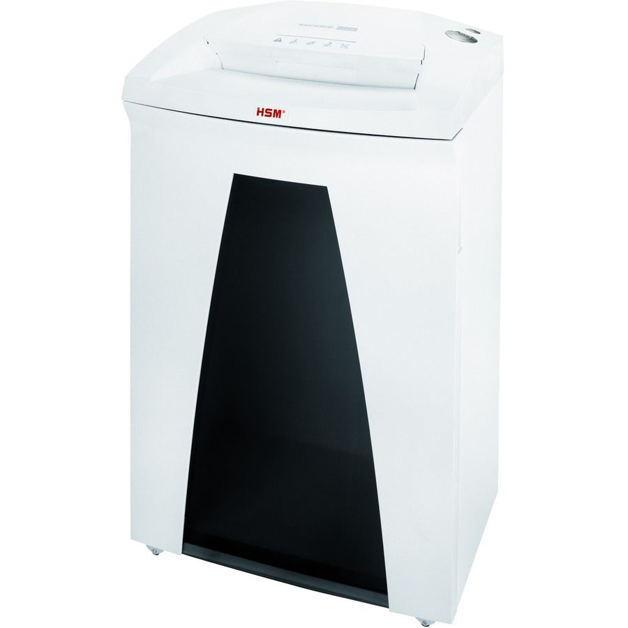 HSM SECURIO B32 - 1/4" - Continuous Shredder - Strip Cut - 27 Per Pass - for shredding Paper, Paper Clip, Staples, Credit Card, CD, DVD - 0.250" Shred Size - P-2/O-2/T-2/E-2 - 12.20" Throat - 21.70 gal Wastebin Capacity - White