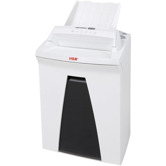 HSM SECURIO AF150 - 1/16" x 5/8" - Continuous Shredder - Particle Cut - 7 Per Pass - for shredding Staples, Paper, Paper Clip, Credit Card - 0.187" x 1.250" Shred Size - P-5/T-5/E-4/F-2 - 9.45" Throat - 9.20 gal Wastebin Capacity - White