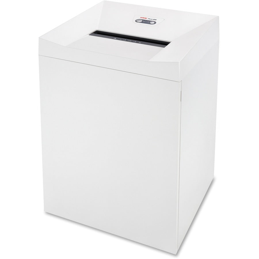 HSM Pure 630 - 3/16" x 1 1/8" - Continuous Shredder - Particle Cut - 22 Per Pass - for shredding Staples, Paper, Paper Clip, Credit Card, CD, DVD - 0.187" x 1.125" Shred Size - P-4/O-3/T-4/E-3/F-1 - 12.20" Throat - 34.30 gal Wastebin Capacity - White...