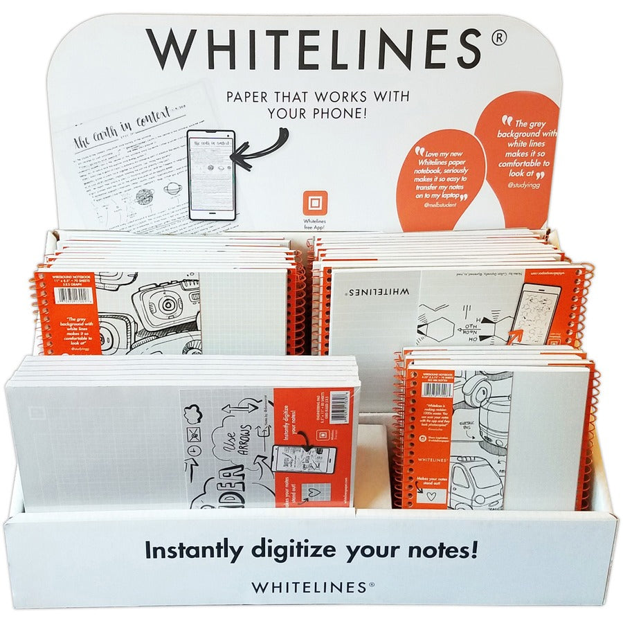 Roaring Spring Pads/Notebooks Counter Display - Gray - 1 Carton