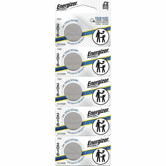 Energizer Industrial Battery - For Digital Thermometer, Glucose Monitor, Laser Pointer, Construction, Facility Maintenance, Medical Center, Office, Classroom, Electronics - Coin Cell - 5 / Pack
