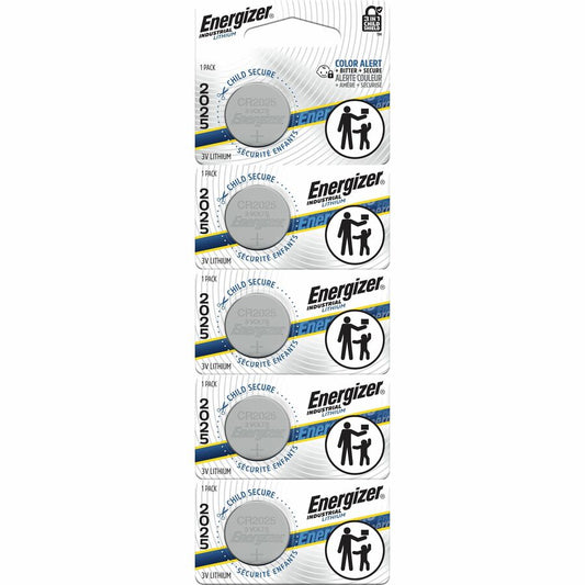 Energizer Industrial Battery - For Calculator, Digital Thermometer, Glucose Monitor, Construction, Facility Maintenance, Medical Center, Office, Classroom, Electronics - Coin Cell - 5 / Pack