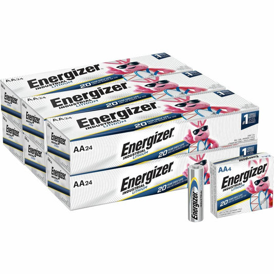 Energizer Industrial AA Lithium Batteries - For Construction, Facility Maintenance, Medical Center, Office, Classroom - AA - 24 Batteries/Box - 6 / Carton