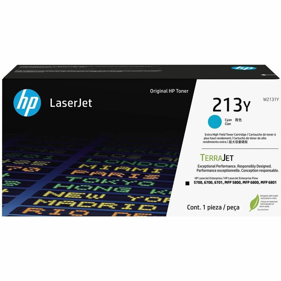 HP 213Y Original Laser Toner Cartridge - Cyan - 1 Each