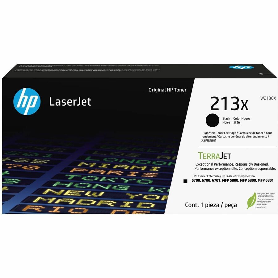 HP 213X Original Laser Toner Cartridge - Black - 1 Each