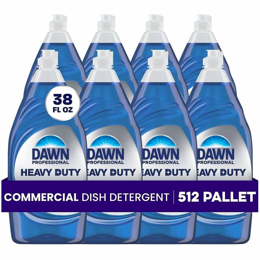 Dawn Manual Pot/Pan Detergent - 38 fl oz (1.2 quart) - Heavy Duty - Blue - 64 / Pallet