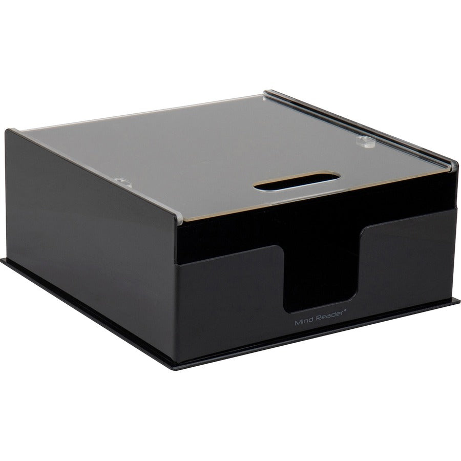 Mind Reader Foundation Covered Plate Dispenser - 12.7" Height x 27.9" Width x 27.9" Depth - Black - Plastic - 1 Each