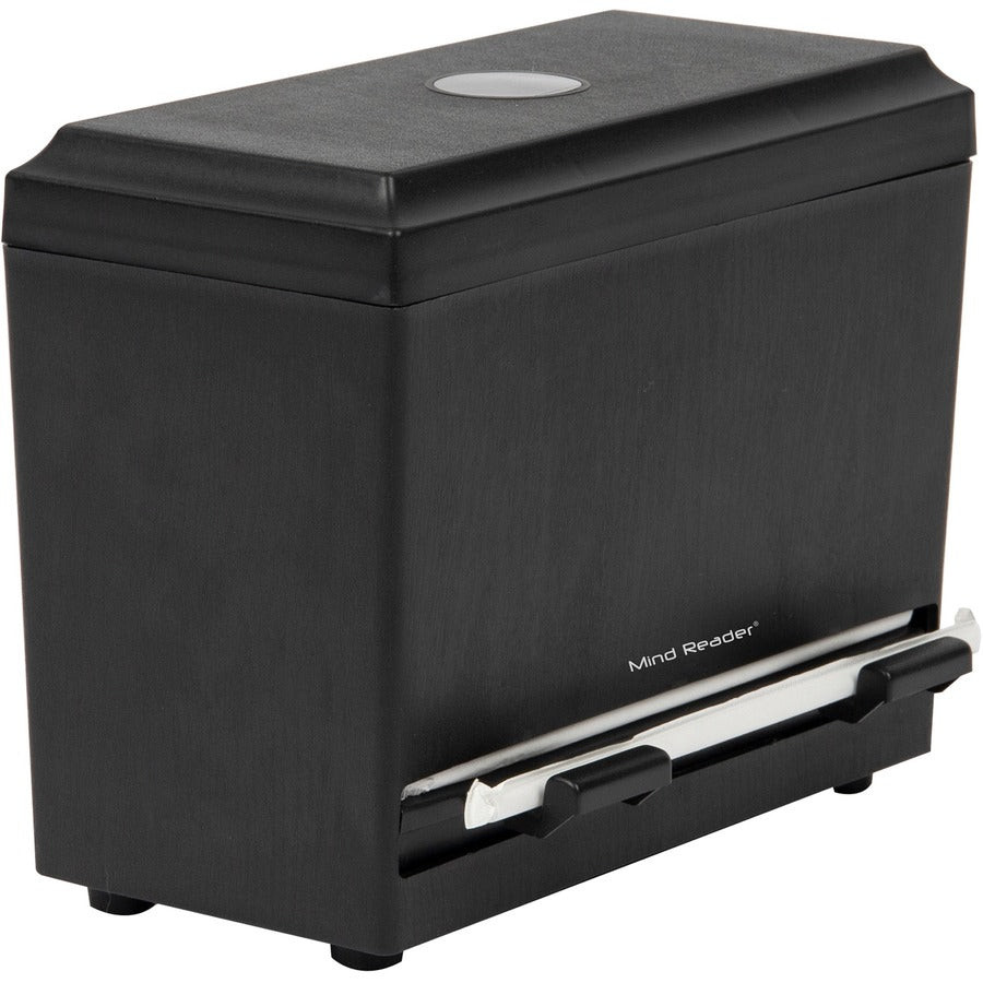 Mind Reader Anchor One-Touch Straw Dispenser - 250 x Straw - 7.50" Height4.50" Depth x 9.25" Length - Counter - Adjustable, Lightweight, Easy to Clean, Compact, Sturdy, Durable - Black - Plastic, Acrylic - 1 Each