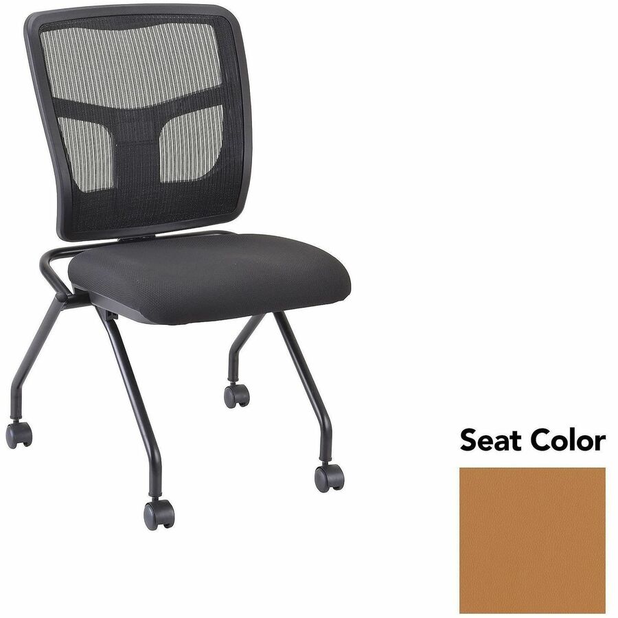 Lorell Training Room Guest Chairs - Siesta Seat Color - Dillon Vinyl, Polyurethane Seat Material - Polyester, Cotton Back Material - Powder Coated Black Frame Color - Metal Frame Material - Four-legged Base - 2 / Carton