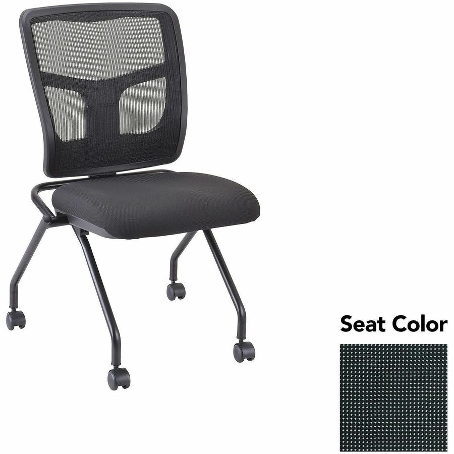 Lorell Training Room Guest Chairs - Expo Tuxedo Seat Color - Expo Fabric, Polyester Seat Material - Black Back Color - Powder Coated Frame Color - Metal Frame Material - Four-legged Base - 2 / Carton
