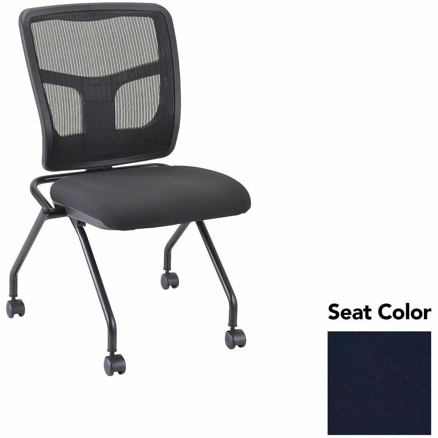 Lorell Training Room Guest Chairs - Forte Cadet Seat Color - Forte Fabric, Polyester Seat Material - Black Back Color - Powder Coated Frame Color - Metal Frame Material - Four-legged Base - 2 / Carton