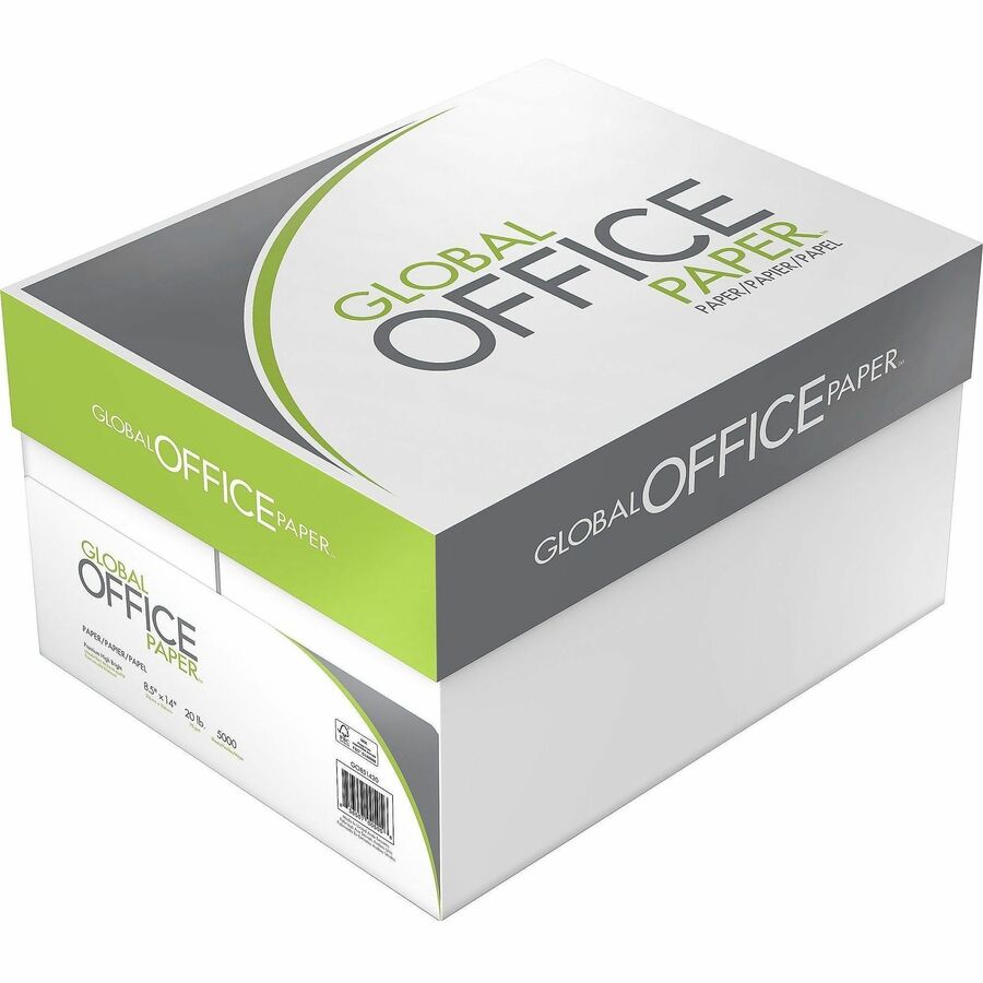 Global Office Premium Multipurpose Paper - 96 Brightness - 8 1/2" x 14" - White - 500 Sheets per Ream - 10 / Carton