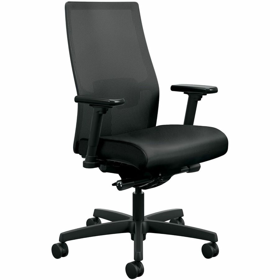 HON Ignition 2.0 Task Chair - Black Seat Color - Polyurethane, Fabric Seat Material - Black Back Color - Mesh Back Material - Black Frame Color - Mid Back - 5-star Base - 1 Each