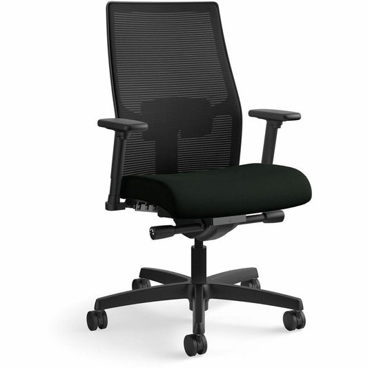 HON Mid-Back Task Chair - Mid Back - Black - Armrest - 1 Each