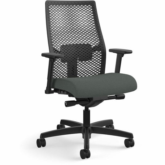 HON Ignition ReActiv Back Task Chair - Fabric Seat - Iron Ore Seat Color - Fabric Seat Material - Black Back Color - Mesh Back Material - Black Frame Color - 5-star Base - 1 Each