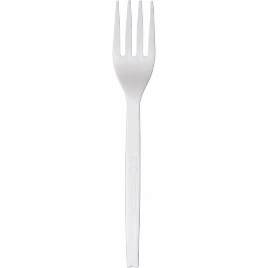 WNA 7" Plant Starch Forks - Fork - Breakroom - Plant Starch - Beige - 50/Pack - 20 / Carton