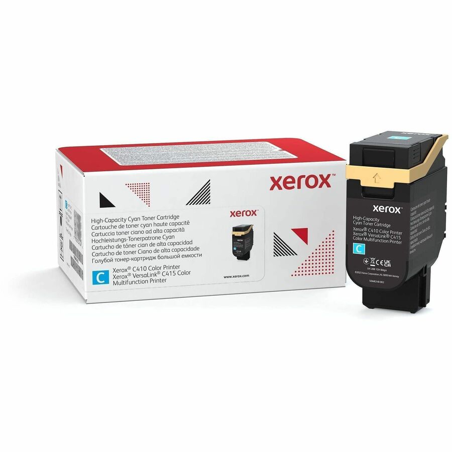 Xerox Original High Yield Laser Toner Cartridge - Box - Return Program - Cyan - 1 Each - 7000 Pages