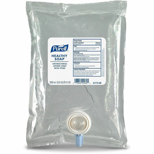 PURELL, HEALTHY SOAP PCXM Antibacterial Lotion Soap - 1.06 quart - Kill Germs - Hand, Skin - Antibacterial - Clear - Refillable, Triclosan-free - 1 Each