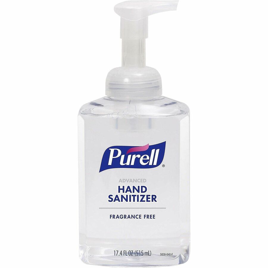 PURELL&reg, Hand Sanitizer Foam - 1.09 lb - Pump Bottle Dispenser - Kill Germs - Hand, Skin - Clear - Quick Drying, Fragrance-free - 1 Each