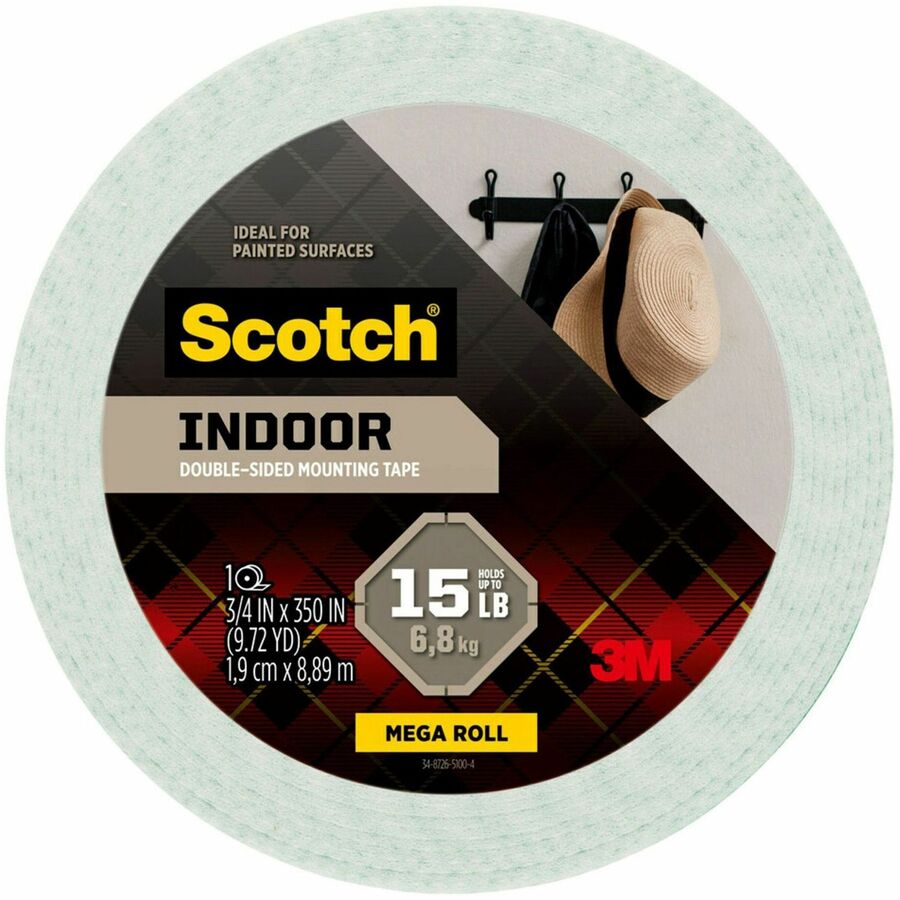 Scotch-Brite Double-sided Permanent Foam Tape - 29.17 ft Length x 0.75" Width - Beige - Foam - 1 Roll