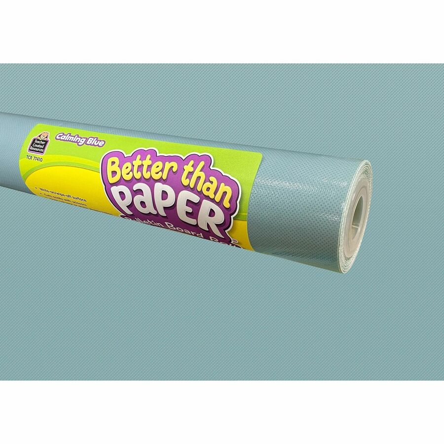 Teacher Created Resources Better Than Paper Board Roll - Bulletin Board, Classroom - 48" Width x 12 ft Length - Calming Blue - 1 Roll