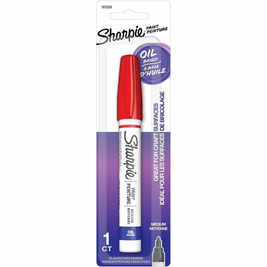 Sharpie Oil-Based Paint Markers - Red Ink - Oil Based - 1 Pack