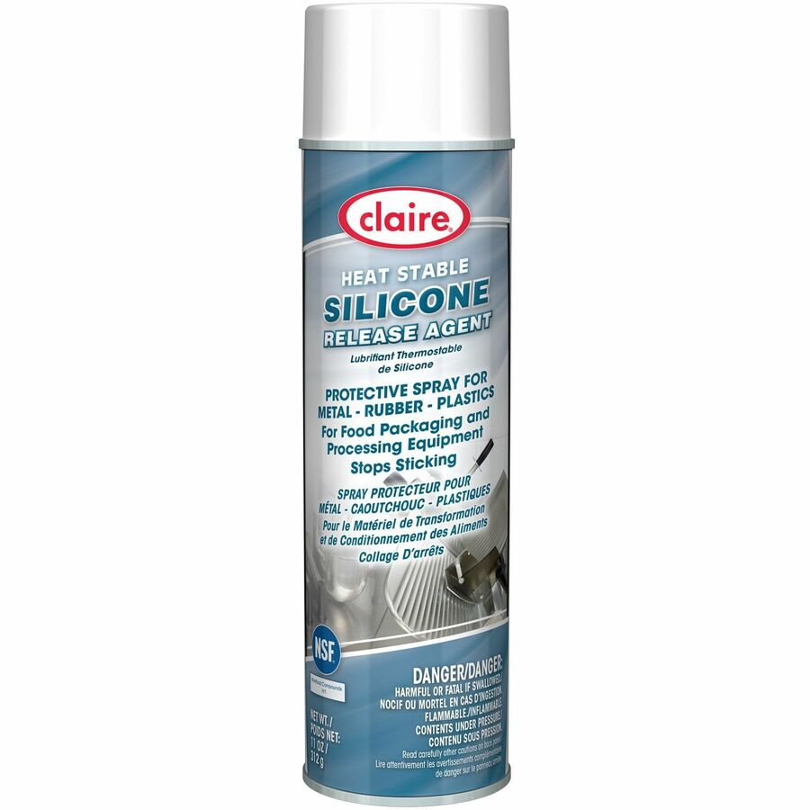 Claire Heat Stable Silicone Release Agent - 11 fl oz (0.3 quart) - Mild Petroleum Scent - Water Repellent, Non-staining, Wax-free, Water Proof, Anti-corrosive, Non-sticky - Blue - 1 Each