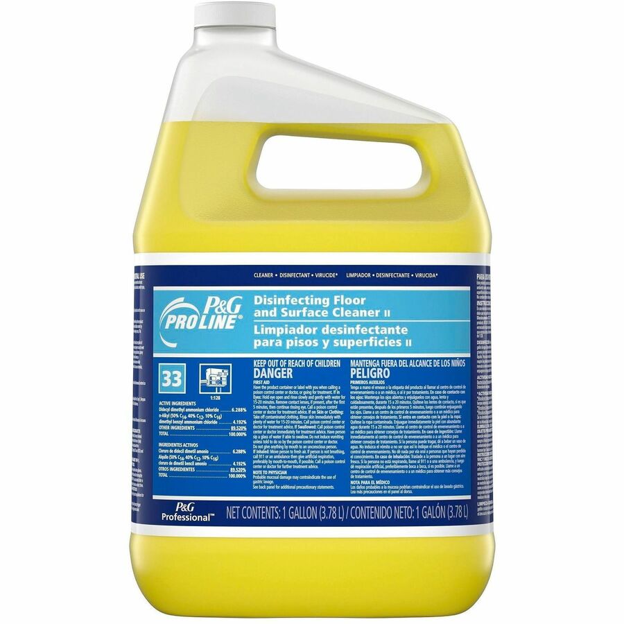 PRO LINE Pro Line Floor&Surface Cleaner II - For Floor, Hard Surface - Concentrate - Spray - 128 fl oz (4 quart) - Clean & Fresh Scent - Recommended For: Bacteria Remover, Soil Remover, Fungi Remover, Mold Remover, Mildew Remover - pH Neutral, Disinfec...