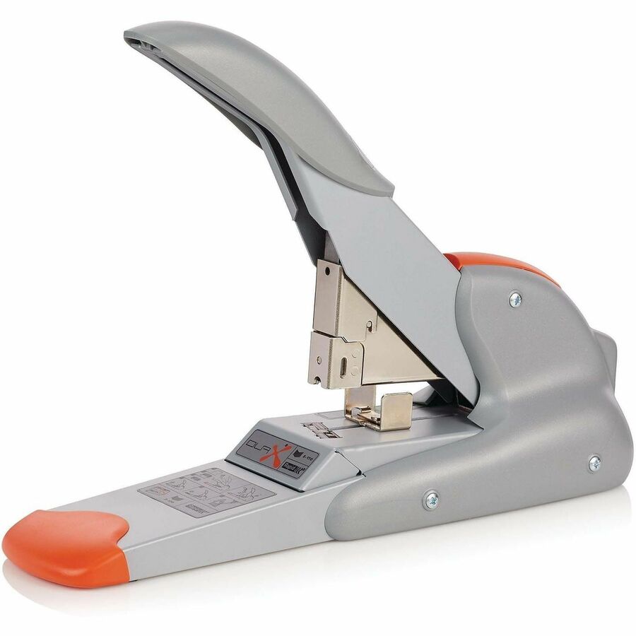 Rapid DUAX Heavy Duty Stapler - Staples Upto 170 Sheet - Holds Upto 400 Staple - Silver, Orange - Metal - 1 Each