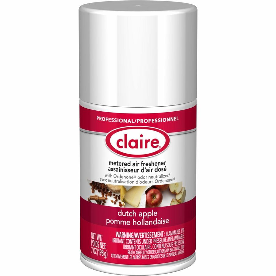 Claire Metered Air Freshener with Ordenone - Aerosol - 6000 ft� - 7 fl oz (0.2 quart) - Dutch Apple - 30 Day - Odor Neutralizer - 1 Each
