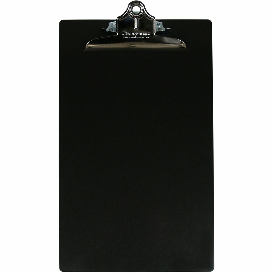 Saunders Smooth Aluminum Clipboard - Storage for Paper - 8 1/2" x 14" Sheet Size - Aluminum - Black - 1 Each